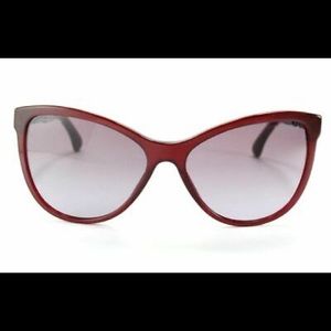 CHANEL - burgundy car butterfly chain sunglasses